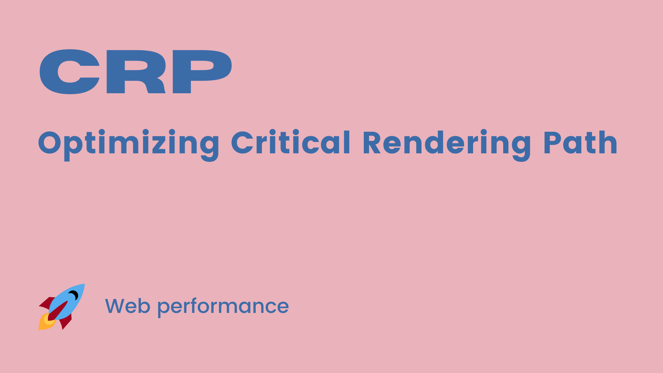 Optimizing the Critical Rendering Path for Faster Web Performance